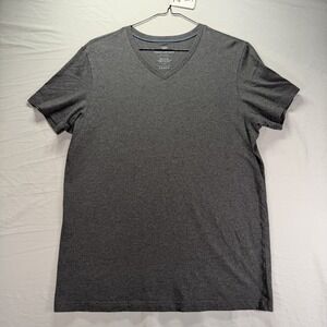 Mack Weldon Shirt Mens XL Charcoal Gray Short Sleeve V Neck Cotton Stretch Base